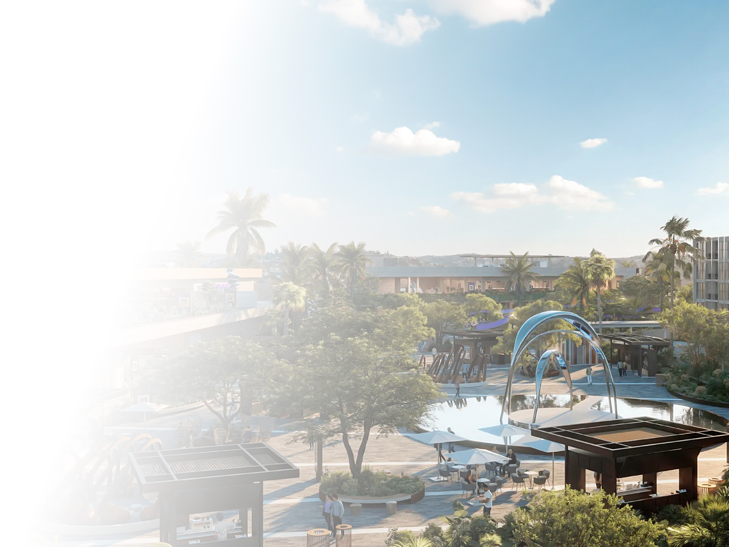 Render exterior de Plaza comercial OZENTRO en Otay, Tijuana